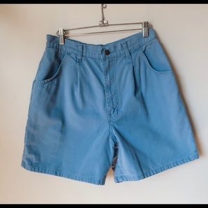 Vintage high waist MEC 90s Canvas utility shorts light blue